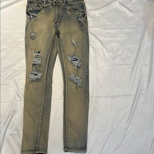 Waimea Men's Distressed Tan Skinny Jeans